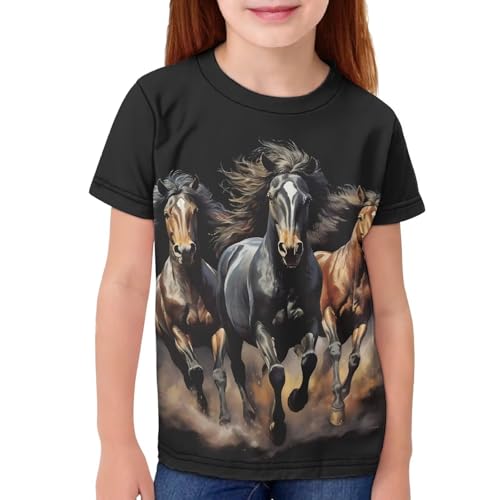 Image of JEOCODY Boys Girls Graphic Tees Funny 3D Printed Short Sleeve T-Shirts 3-16T