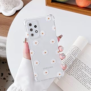 ZTOFERA Case for Samsung Galaxy A52/A52s 5G, Transparent Clear Soft TPU Case with Daisy Pattern, Ultra Slim Anti-scratch Silicone Gel Protective Bumper Cover for Samsung A52 5G/4G - Daisy