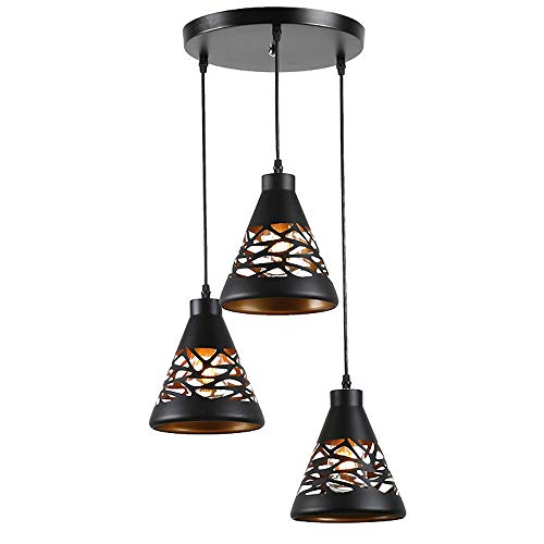 Lumières suspendues E27 rétro fer blanc luminaire salon chambre bar