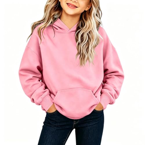 Cute Clothes for Girls Hoodie Pullover Sweatshirt Kangaroo Pocket | Oversized Drop Shoulder Long Sleeve Top, Soft Comfy Casual Sweatshirt, forSchool Lounge Outdoor Daily Wear - image 2