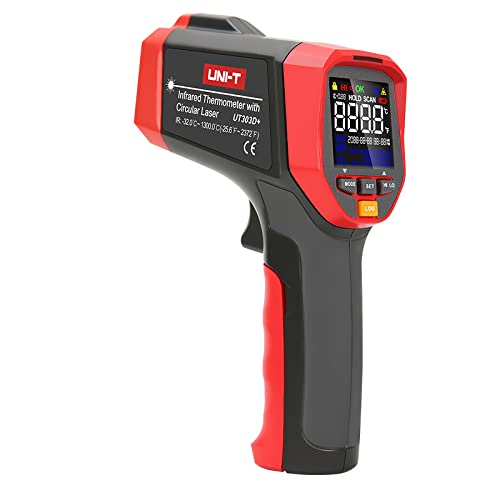 UNI-T UT303D+ Infrarot-Thermometer, 30:1 Verhältnis mit Dual-Laser, -32 °C - 1300 °C / -25,6 ° F - 2372 ° F