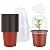 MIXC Plant Nursery Pots with Humidity Dome 4" Soft Transparent Plastic Gardening Pot Planting Containers Cups Planter Small Starter Seed Starting Trays for Seedling with 10pcs Plant Labels?30 Sets…