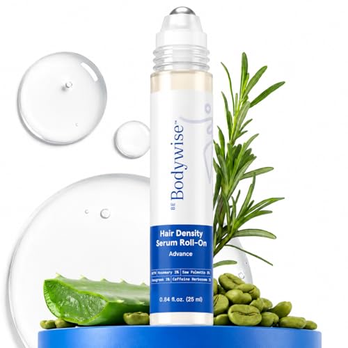 Be Bodywise Hair Growth Serum Roll On - 5% Saw Palmetto, 3% Rosemary Oil for Hair Growth...