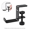 aceyoon Multi-Function Headphone Stand, Headset Holder Aluminum & Silicone Headset Stand Adjustable Headphone Hanger Hook Under Desk Mount Compatible for Xbox Headset Gaming #4