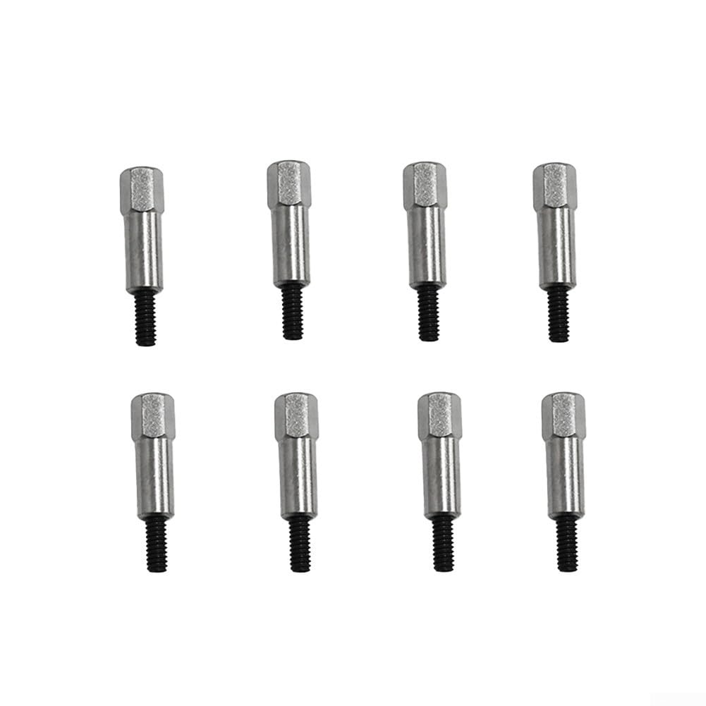 Kit de 8 boulons de couvercle de valve chromé pour Chevrolet SBC 283 305 327 350 383 400 V8 Moteur Tête hexagonale facile à installer Filetage 1/4-20 Longueur 3/8"