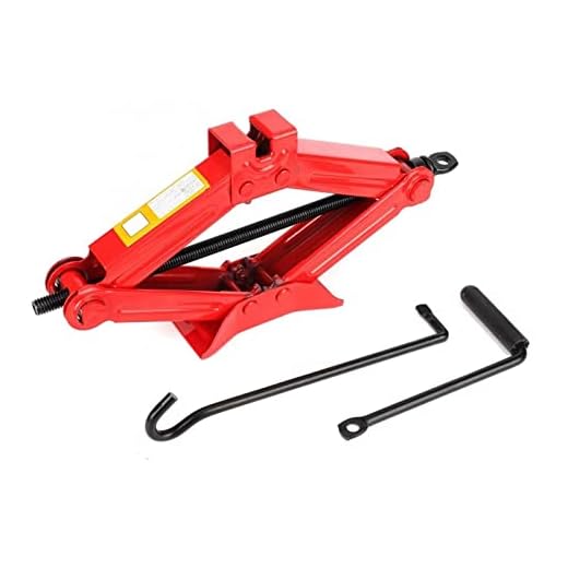 JUSTYINUO 1T Bil Automotive Scissor Stainless Steel Chromed Emergency Crank Lift Stand Tool Lyftverktyg Reservdelar