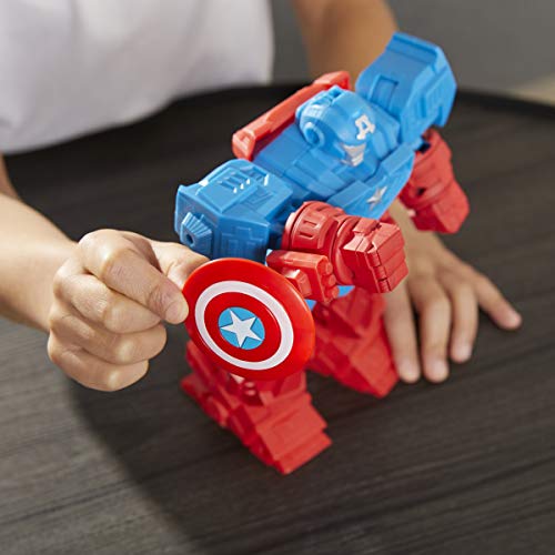 Avengers Marvel Mech Strike 8-Inch Super Hero Action Figure Toy Ultimate Mech Suit Captain America, For Kids Ages 4 And Up #TOP5