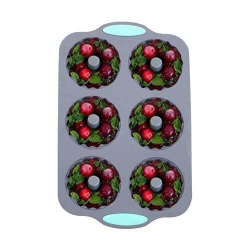 Aufquwk Moldes De Hielo De Silicona | Para Fiestas Desmolde Fácil Sin Esfuerzo - Molde De Silicona Para Hielo En Forma De Corona Navideña | Uso en Congelador Postres Repostería