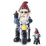 🧙【Besonderes Geschenk】Diese DIKARIYA Statue ist nicht nur eine Dekoration, sondern auch eine lustige Ergänzung für jeden Garten. Der Motorrad-Zwerg bringt Spaß und Freude in Ihren Garten. Es ist wirklich ein ideales Geschenk für Ihre Freunde und Familie zu Weihnachten, Geburtstag und warmem Haus!