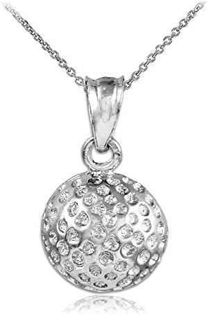 Claddagh Gold 925 Sterling Silver Golf Ball Charm Sports Pendant Necklace image 3
