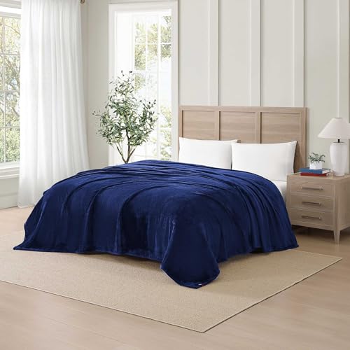 Tommy Hilfiger King Plush Blanket Marine Blue