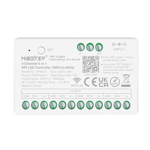 Controlador LED SPI DMX WiFi para crear ambientes personalizados en casa