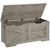 Garvee Banco De Almacenamiento Versátil: Baúl De Madera De 90 cm con Tapa y...