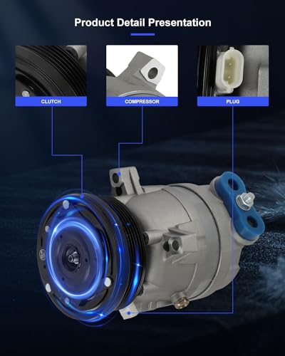 Image of ECCPP A /C Compressor with Clutch 1997-2001 Fit for Cadillac Catera 3.0L 2004-2007 Fit for Chevrolet Optra 2.0L AC Compressor