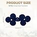 MECCANIXITY 10 Pcs Chinese Knots Frog Buttons Closure Handmade Three-Wheel Shape Sewing Buttons Navy Blue Buckle with Jade for Cheongsam Dresses Shirts Sweater Cloak Coat, 0.98