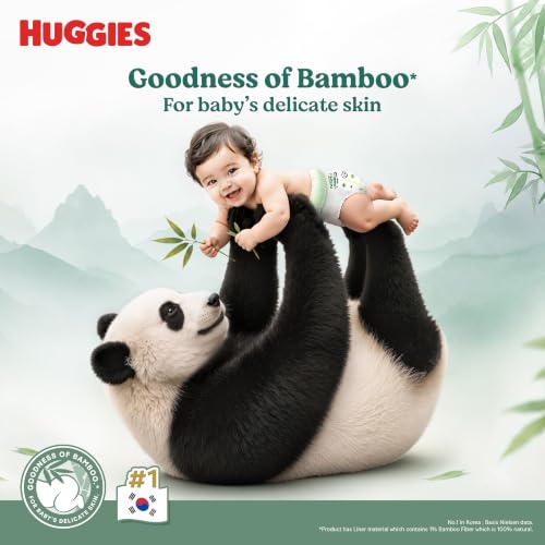 Image of Huggies Naturemade Premium Ultra-thin Bamboo diapers XL 20pc,12hr lock