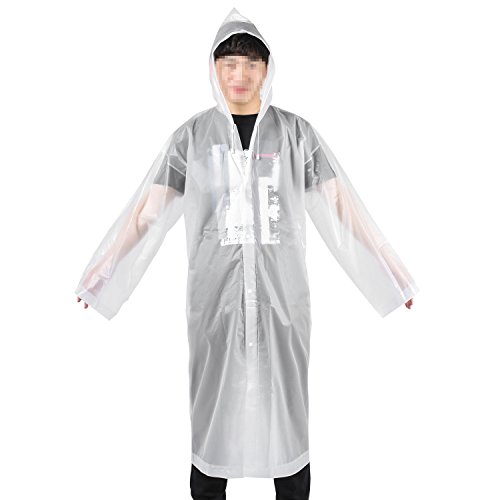 Preisvergleich Produktbild LEBEXY Unisex Adult XY Life Regenponcho Wiederverwendbar Wasserdicht Atmungsaktiv Wandern Regencape Für Damen Herren Erwachsene, 160-180cm, Eva, transparent