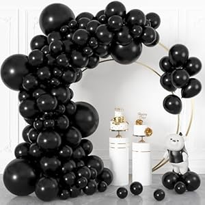 Ouddy Life 164Pcs Black Balloons Di...