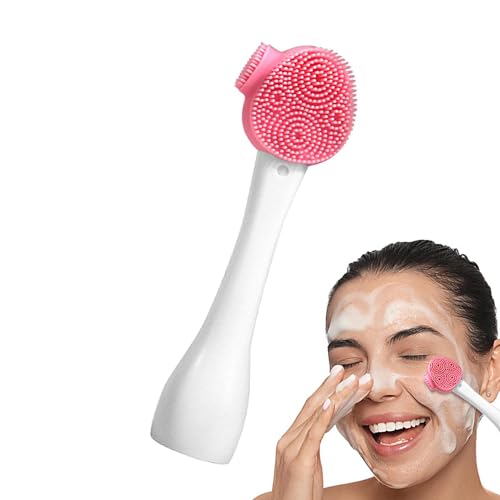 シリコン フェイス スクラバー,シリコン フェイシャル スクラバー - フェイス用シリコンブラシ洗顔用小型スクラバーブラシ - 多機能フェイスマッサージブラシ、ポータブルスキンケア用品、女性、男性、男の子、女の子向け