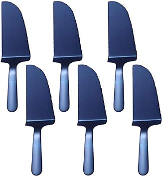 6-Pack Cake Server Pie Pizza Cutter Stainless Steel Spatula - Blue