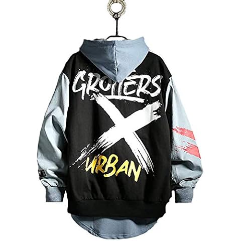 Hello MrLin Men’s Streetwear Hip Hop Flight Bomber Jacket Graffiti Zip Japanese Harajuku Coat Cover