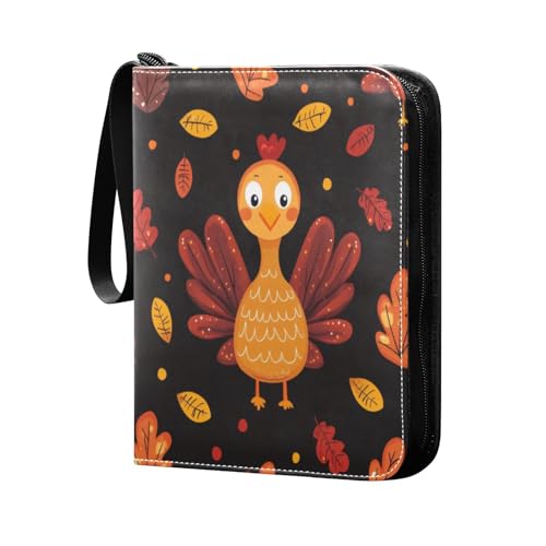 Cartone animato Turchia Raccoglitore di carte 4 tasche 400 porta da gioco album di organizer per da calcio baseball