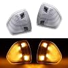 HERCOO LED Side Mirror Turn Signal Light Left and Right Lamps Clear Cover Lens for 68302828AA 68302829AA Compatible with 2010-2018 Dodge Ram 1500 2500 3500 4500 5500, Pack of 2