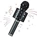 Wowstar Microphone sans fil, microphone Bluetooth karaoké pour enfants, jouet portable pour karaoké, lecteur karaoké à domicile, compatible avec appareils Android et iOS pour chanter de fête (Noir)