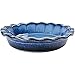 Obstkuchenform Keramik Blau - 27.3 cm Antihaft-Keramik-Quicheform Tortenformen, Quiche-Backform, Keramik Rund, Kuchenform, Auflaufform, Rund - Blau