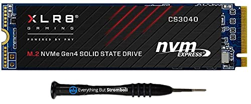 PNY XLR8 2TB Gen4 M.2 NVMe SSD Works with Playstation 5 - Internal Hard Drive (M280CS3040-2TB-RB) Bundle with 1 Everything But Stromboli Screwdriver