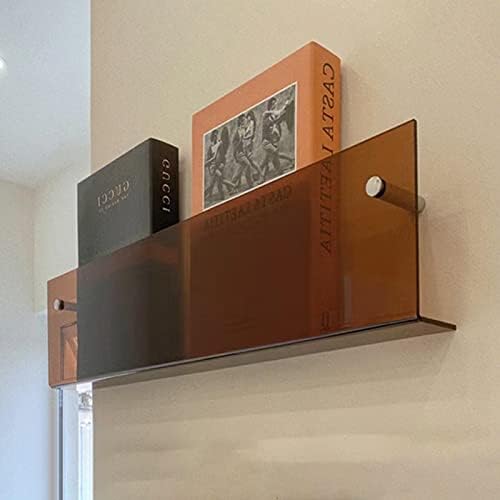 Acrylic Magazine Rack Wall - Lightweight Brochure Holder, Modern Newspaper Stand, Clear Book Storage Shelf for Home & Office nization, Stylish Wall-Mounted Display