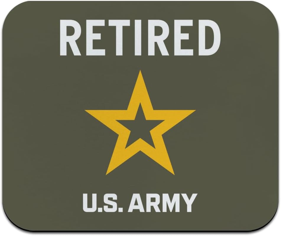 U.S. Army Retired Logo Low Profile Thin Mouse Pad Mousepad