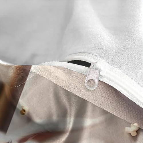 Housse de couette imprimé 3D ludique en microfibre douce avec fermeture éclair - 8