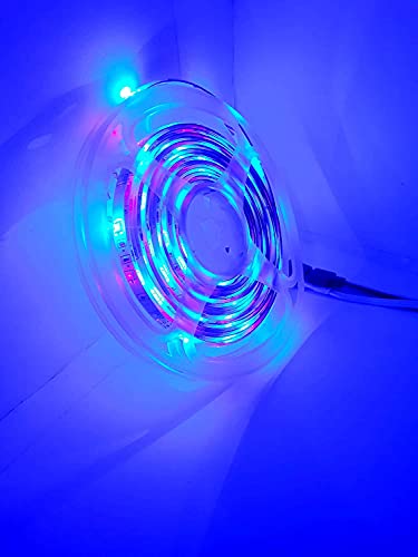 Image of RSCT 5 Meter Led Strip Lights Waterproof Led Light Strip with Bright RGB Color Changing Light Strip with 24 Keys Ir Remote Controller and Supply for Home (Multicolor) RS-34