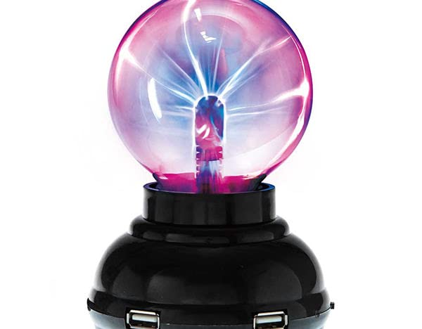 Plasma Ball Lamp – 7-Color Interactive Touch Light, USB Powered Static Electricity Globe For Room Desk Decor, Parties, And STEM Gifts