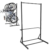 ECUTEE Supporto per 5 Biciclette, Portabici da Terra per Garage e Casa, Supporto Verticale per Bici Senza Fori, Regolabile Supporti a Piedi per Bici per interni ed esterni Fino a 160KG