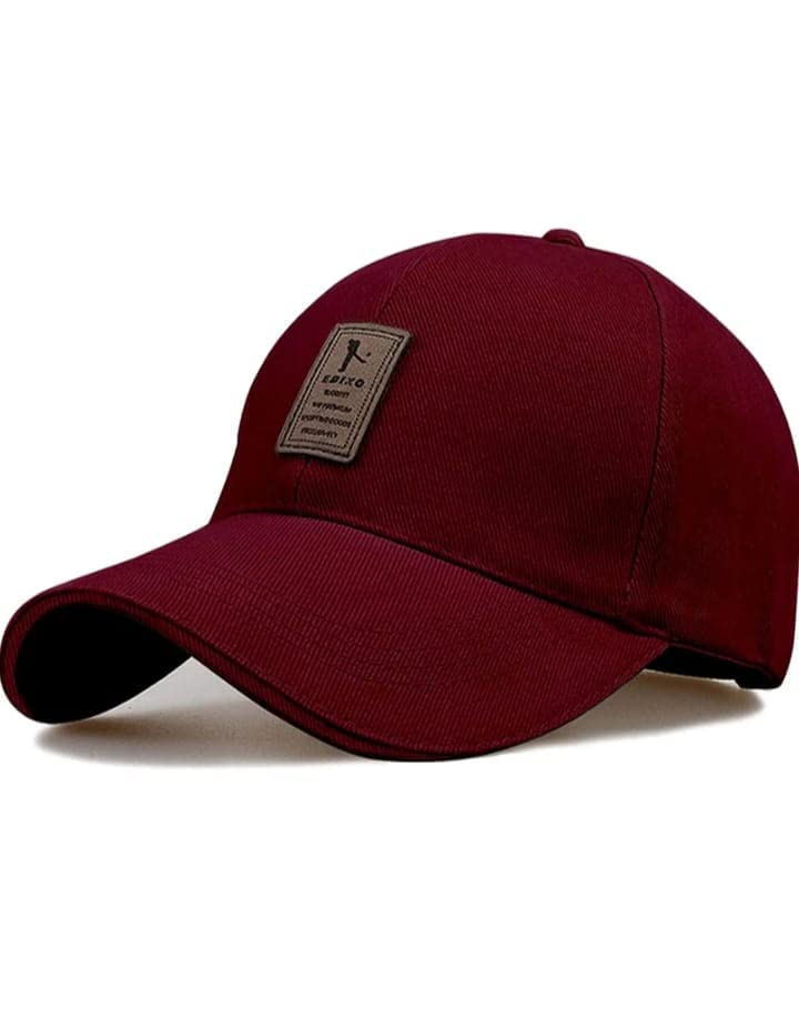 EZUKBrand Solid Caps for Men & Women for Sports & Cotton Baseball Cap Pack Off 1(Maroon)