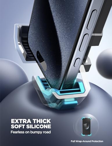 Motorcycle Phone Mount Holder - 2024 New Bike Phone Holder [7 Inch Big Phone Thick Case Friendly] Bicycle Mount [Ultra-Stable&Quick Lock] Handlebar Phone Mount Clamp for All iPhone ATV Scooter E-Bike - Thumbnail 5