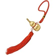 Modern Chinese Antique Copper Gourd Hanging Artifact Tassels Charm Combines Tradition with Contemporary Homes Accent Copper G