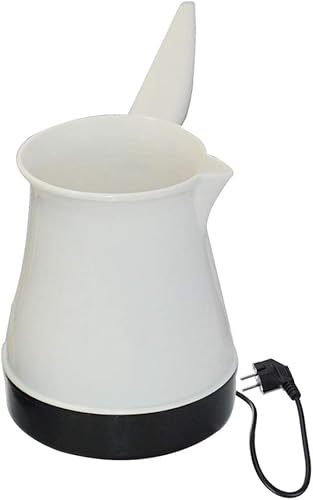 Cafetera -220V UE Moka Cafetera eléctrica portátil griega turca Cafetera expreso-MOMU, blanco, tamaño 8.3x4.3x5.3 in