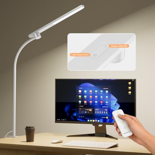 Image of Honeywell HJ2 Clip On LED Desk Lamp with Clamp, Adjustable Reading Light