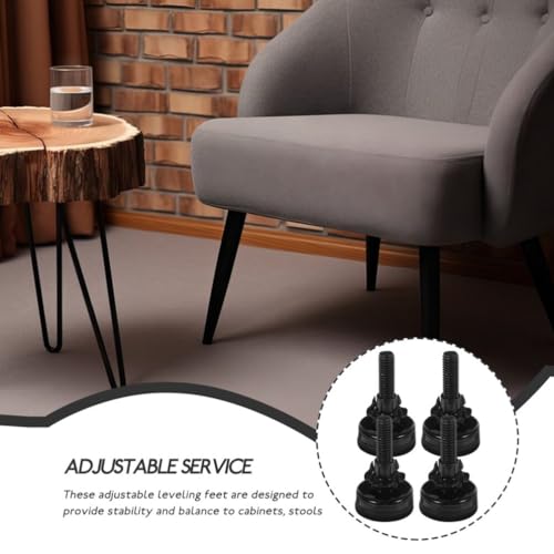 Patas para sofá con rosca ajustable kit de 12 piezas para nivelar suelos 4