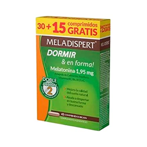Meladispert Melatonina Dormir &Amp; En Forma Comprimidos, 30 Uds+Regalo 15 Uds