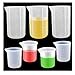Saijer Jarra Medidora Silicona, 7 Pcs Transparente Escalas Precisas Reutilizable Antiadherentes para Cocinar Utensilios de Cocina o Laboratorio Medida(350ml/100ml)