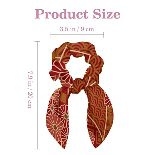Chouchou en satin rouge à ruban pour accessoiriser vos coiffures de fêtes et sorties - 3