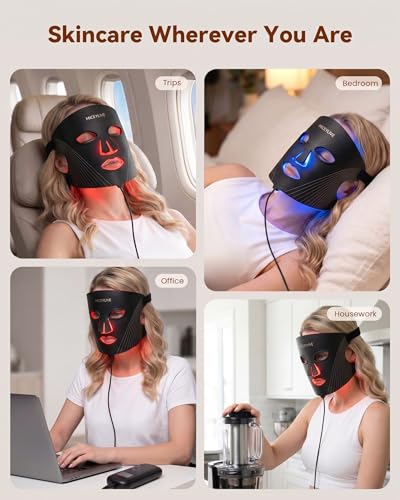 FDA-Cleared LED Light Therapy Face Mask, Blue Light Therapy Device for Acne-Prone Skin, 415nm Blue, 630nm Red & 850nm NIR Light, 432 LEDs, Medical-Grade Silicone, At-Home Facial Care - Image 7