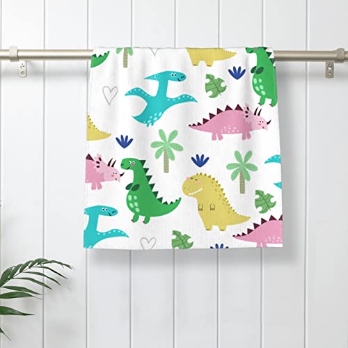 Mlnhy Colorfully Dinosaur Cartoon Hand Towels Soft And Quick-Drying, Bath Towel Skin-Friendly And Absorbent,Suitable For Bathroom, Kitchen,Travel,Beach, Gift For Baby Kids And Family #TOP6