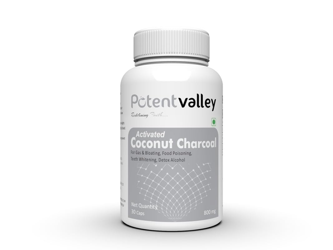 Potentvalley Coconut Charcoal Tablets - Natural Activated Charcoal for Detoxification,Support Gas Relief, and Digestive Comfort - 60 Tablets 500MG-image-10