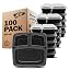 3 Compartments, 40 Oz, Pack of 100