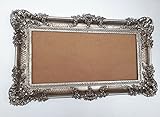 Vertical y horizontal. Marco de fotos antiguo, dorado, plateado, blanco, negro, rectangular, 97 x 57, marco de espejo, marco barroco, 73 x 33 cm, marco de fotos 3074 (plata antigua)